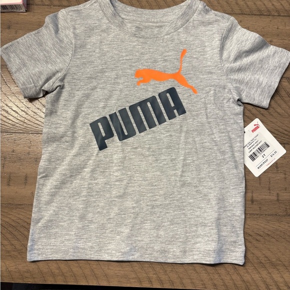 Puma Gray and Orange Short Sleeve Tee - Picture 1 of 3